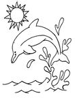 coloriage enfant Dauphins