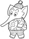 coloriage enfant Elephants