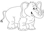 coloriage enfant Elephants