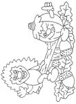 coloriage enfant Herissons