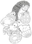 coloriage enfant Herissons