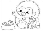 coloriage enfant Herissons