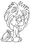 coloriage enfant Lions