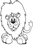 coloriage enfant Lions