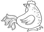 coloriage enfant Poules