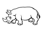 coloriage enfant Rhinoceros