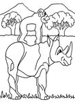 coloriage enfant Rhinoceros