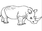 dessin enfant Rhinoceros