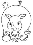 coloriage enfant Rhinoceros