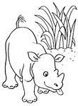 coloriage enfant Rhinoceros