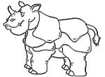 dessin enfant Rhinoceros