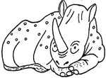 coloriage enfant Rhinoceros