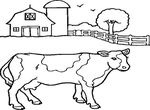 coloriage enfant Vaches