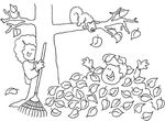 coloriage enfant Automne