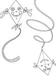 coloriage enfant Cerfs Volants