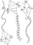 coloriage enfant Cerfs Volants