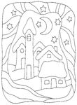 coloriage enfant Maisons