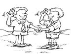 coloriage enfant Scouts