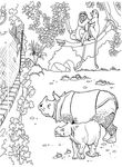 coloriage enfant Zoo