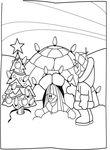 coloriage enfant Noel