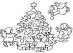 coloriage enfant Noel