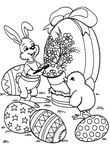 coloriage enfant Paques