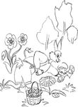 coloriage enfant Paques