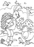 coloriage enfant Paques