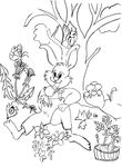 coloriage enfant Paques