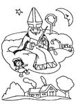 coloriage enfant Saint Nicolas