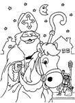 coloriage enfant Saint Nicolas