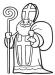 coloriage enfant Saint Nicolas