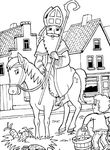 coloriage enfant Saint Nicolas