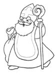 coloriage enfant Saint Nicolas