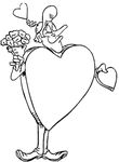 coloriage enfant St Valentin