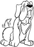 coloriage enfant St Valentin