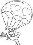 coloriage enfant St Valentin