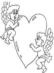 coloriage enfant St Valentin