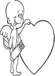 coloriage enfant St Valentin