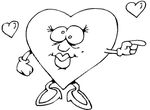 coloriage enfant St Valentin