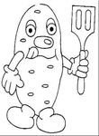 coloriage enfant Fruits Legumes