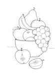 coloriage enfant Fruits Legumes