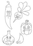 coloriage enfant Fruits Legumes