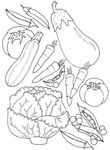 dessin enfant Fruits Legumes