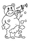 coloriage enfant Le bain