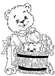 coloriage enfant Le bain