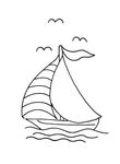 coloriage enfant Bateaux